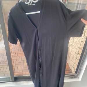 H&M Black Button-Up Dress